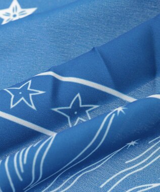 AMERICAN HOLIC シルキーバンダナ柄スカーフ Blue