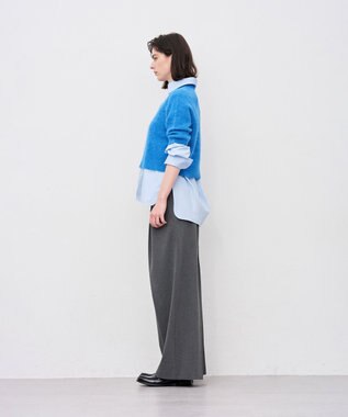 uncrave アルパカファーニット ショートトップス ブルー