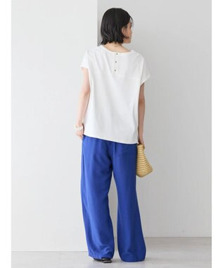 AMERICAN HOLIC バックボタンフレンチスリーブプルオーバー Off White