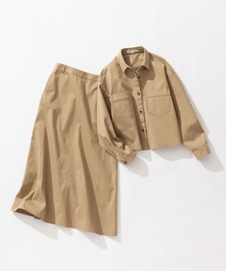 23区 【WEB&一部店舗限定カラーあり】ストレッチギャバ チノ スカート ベージュ系