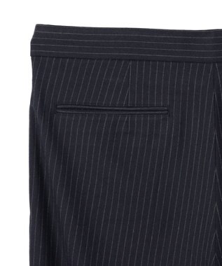 UNFILO MENS 【OCEANS 雑誌・web・YouTube 掲載】FLANNEL TOUCH 機能美パンツ ワイド ネイビーストライプ