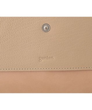 genten 【新色】フレスコ フラップ長財布 サンドベージュ