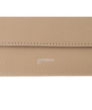 genten 【新色】フレスコ フラップ長財布 サンドベージュ