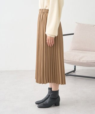 earth music&ecology プリーツミディスカート Beige