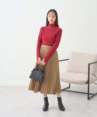 earth music&ecology プリーツミディスカート Beige