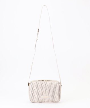 LA BAGAGERIE ランダムプリーツショルダーバッグ アイボリー