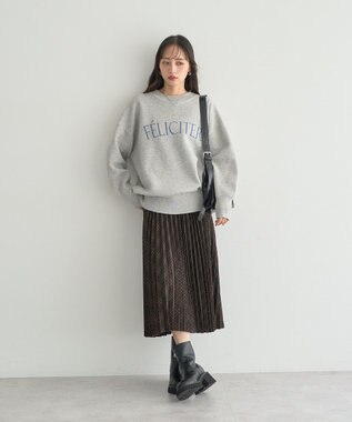 earth music&ecology プリーツミディスカート Beige