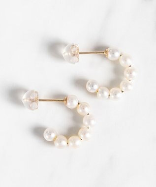 TOCCA 【WEB限定】FRILL PEARL PIERCED EARRINGS K10 淡水パール ピアス ゴールド系