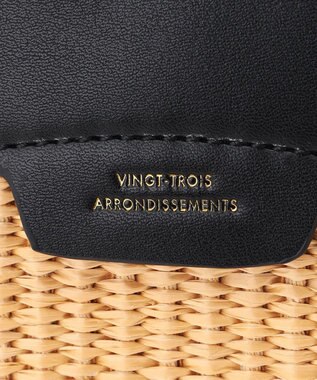 23区 【先行予約】ペーパーライクコンビ ショルダーバッグ (S) ブラック×ベージュ