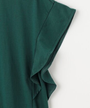 ANY 【接触冷感/UVケア/シワになりにくい】フレアスリーブ TブラウスⅡ グリーン
