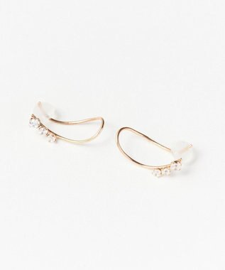 Phoebe 【K10】ラインビジューピアス&イヤリング ゴールド