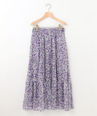 組曲 【23SS】ヴィンテージフラワープリント スカート パープル系5