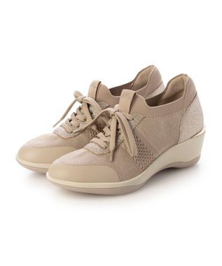 Riz raffinee <Riz raffinee>ヒールアップニットスニーカー ベージュ