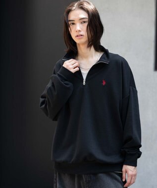 WEGO 【WEB限定/25年秋冬新作/ユニセックス着用ITEM】別注USPOLOハーフZIPPO ブラック