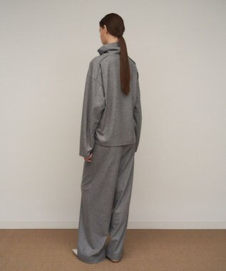 ATON MERINO COLLEGE JERSEY | タートルネックプルオーバー TOP GRAY