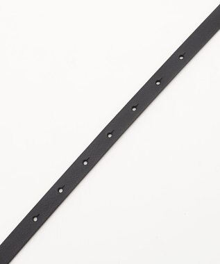 UNFILO プレートバックルベルト ブラック×ゴールド