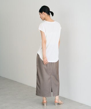 YECCA VECCA シャイニーロングスカート Mocha