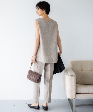 23区 【一部店舗限定/洗える】リネンライクジャカード セットアップ グレージュ系