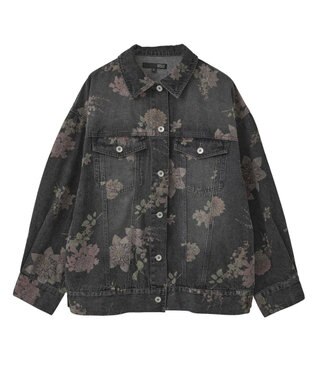 Green Parks ・SUGAR SPOON フラワーptオーバーGジャン Black