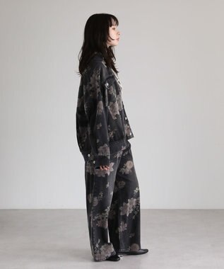 Green Parks ・SUGAR SPOON フラワーptオーバーGジャン Black
