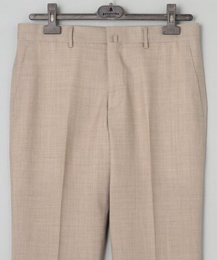 GOTAIRIKU ロングセラー【洗える/折り目加工/シワになりにくい/ウエストアジャスター】ウォッシャブル サマーウール100％パンツ_限定色(ノータック)23/24年モデル ベージュ系