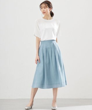 組曲 【WEB限定】メッシュ切り替えドルマン ニット アイボリー系