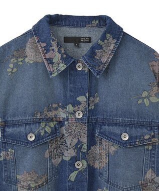 Green Parks ・SUGAR SPOON フラワーptオーバーGジャン Indigo