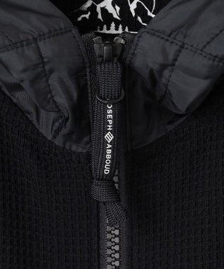 JOSEPH ABBOUD MOUNTAIN 【吸水速乾/通気性/ライナードッキング対応】ハイゲージワッフル パーカー ブラック系