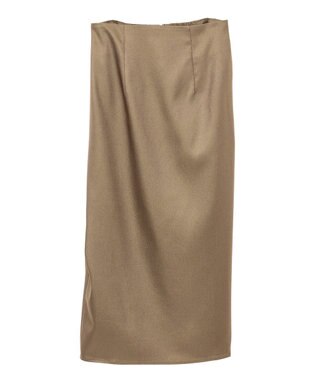 YECCA VECCA シャイニーロングスカート Mocha