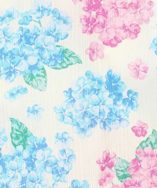 ANY KIDS 簡単帯付き 甚平セット エクリュ×アジサイ