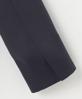 自由区 S 【セットアップ対応・接触冷感・UVケア・洗える】ライトストレッチノーカラー ジャケット ネイビー