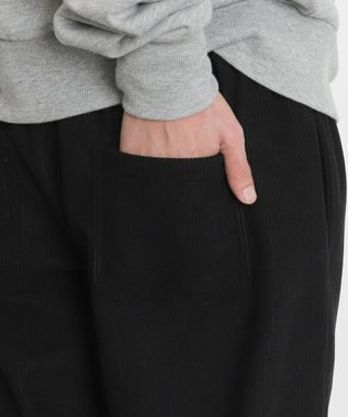 WEGO 【暖パンツ/SMLサイズ展開】裏ベロアシェフパンツ ブラック