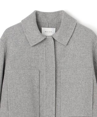 BEIGE， CHAMPIONNET / ウールメルトン シャツジャケット Gray