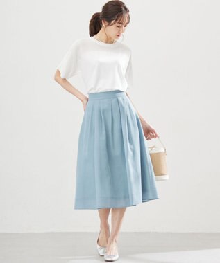 組曲 【WEB限定】メッシュ切り替えドルマン ニット アイボリー系