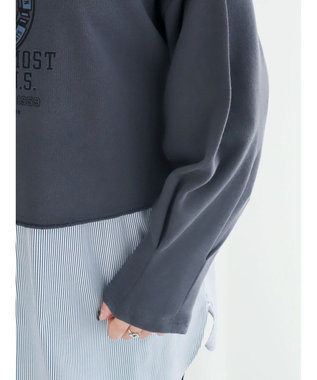 Green Parks クロップド丈ロゴプルオーバー Gray