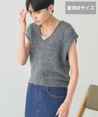 AMERICAN HOLIC 【選べる丈】甘編みニットベスト