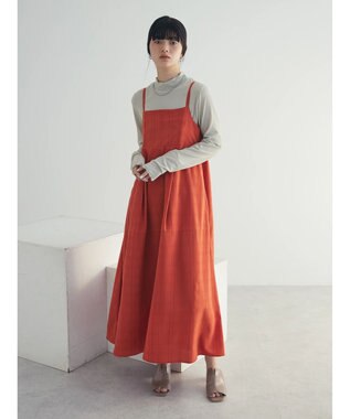 Green Parks ａ．バックギャザーキャミワンピース Red