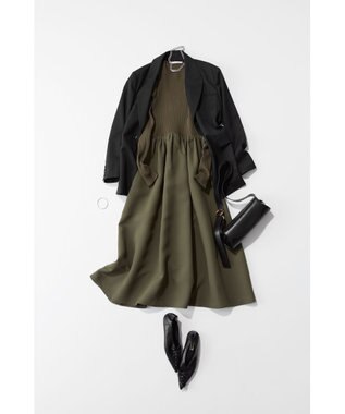 NAVE 【Nave・洗える】コンビネーションドレス カーキ系