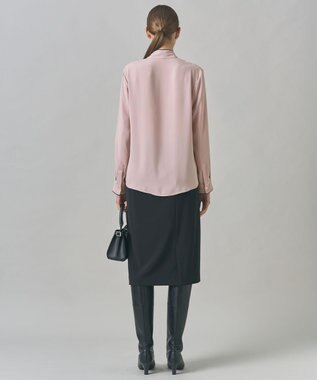 ICB  【新色追加・防シワ・速乾・洗える】Fied ラップ風スカート ブラック系