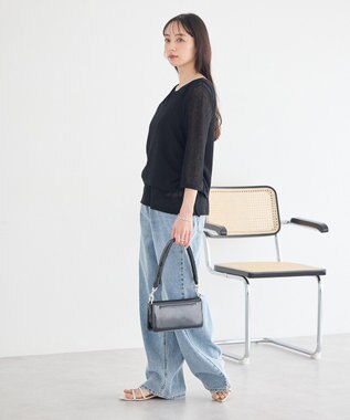 earth music&ecology ウエストアシメデニムパンツ Light Indigo