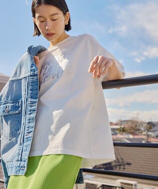 AMERICAN HOLIC 箔プリントＴシャツ Off White