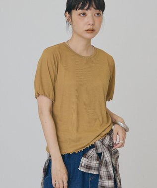 AMERICAN HOLIC 【2点セット】配色レイヤードメローTシャツ Purple