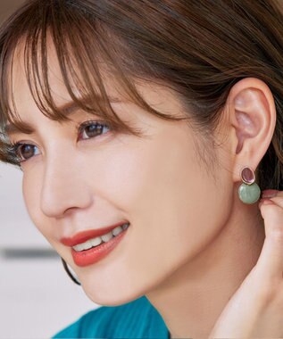 Tiaclasse 2トーンピアス レッド×ミント