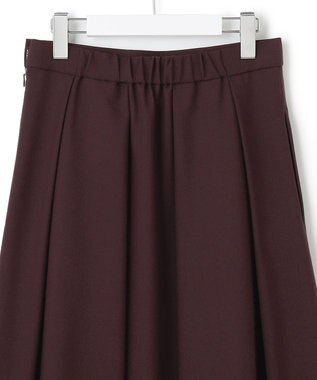 23区 【洗える】ウールブレンドストレッチ フレアスカート ダークブラウン系