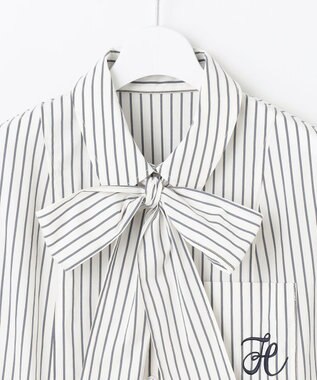 Feroux 【2WAY】リボンタイシャツ ワンピース ホワイト系1