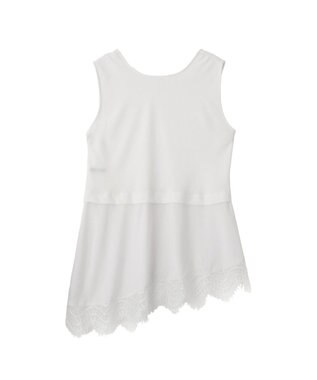 YECCA VECCA 2wayアシメデザインノースリーブブラウス Off White