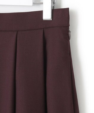 23区 【洗える】ウールブレンドストレッチ フレアスカート ダークブラウン系