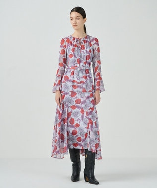 GRACE CONTINENTAL フラワープリントワンピース