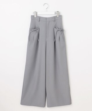 リボンディテール セミワイドパンツ / Feroux | ファッション通販