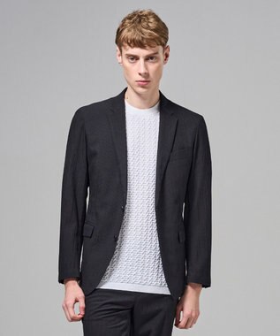 JOSEPH HOMME 新色追加【セットアップ対応】トリコサッカーストレッチ　 ジャケット ブラック系